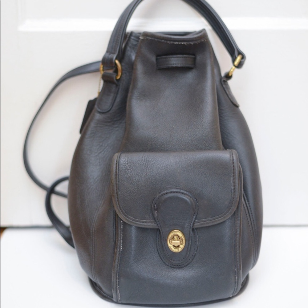Vintage Coach bucket sling leather backpack